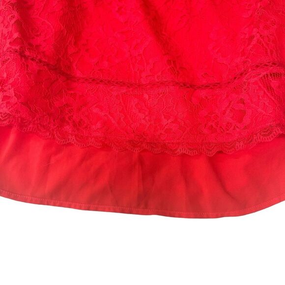 Lovers & Friends Women’s M Levesque Lace Mini Dress Red Romantic Cocktail New - Picture 8 of 10